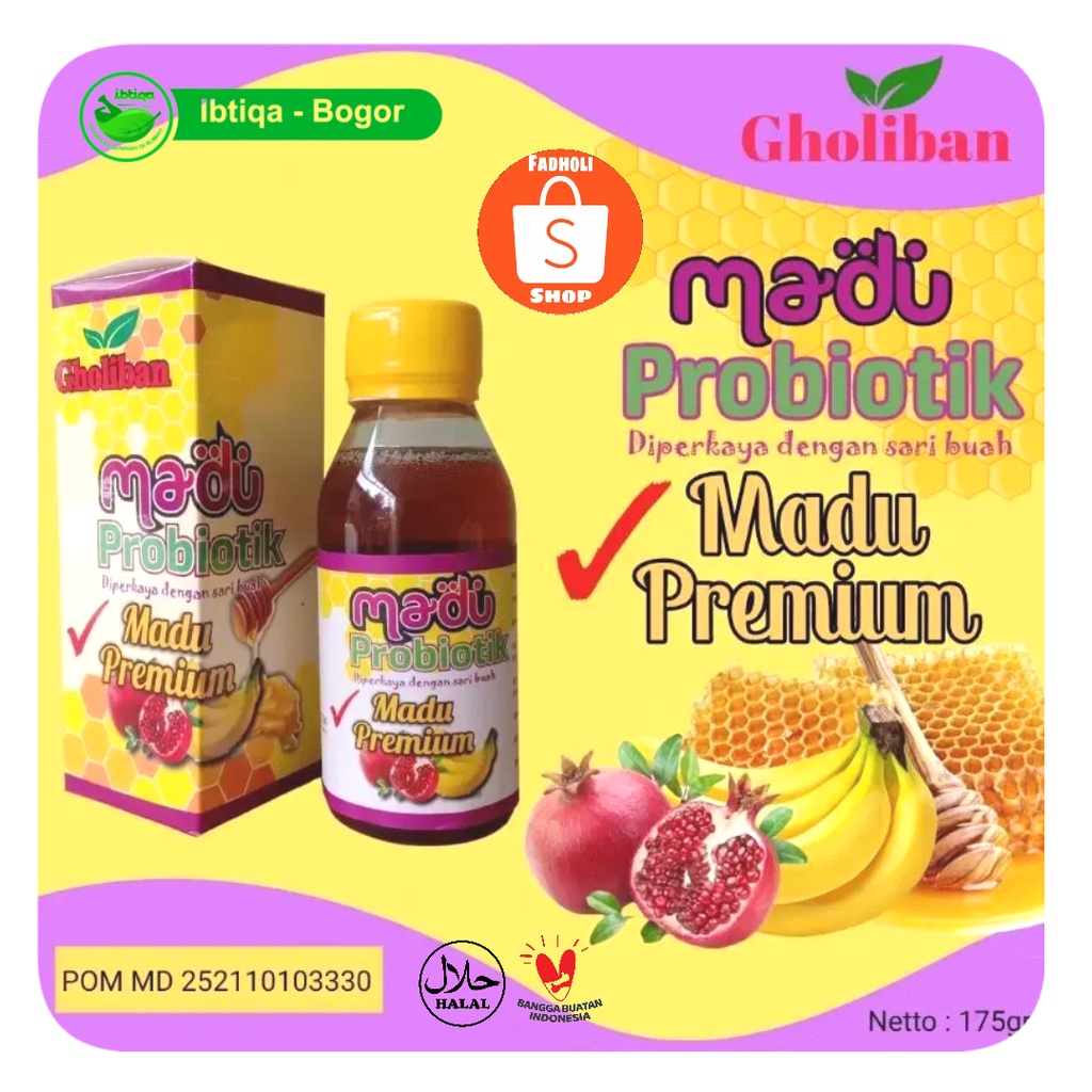 

Madu Probiotik | Madu Premium Gholiban BPOM Plus Sari Buah 175gr Dijamin 100% Original i MADU PROBIOTIK