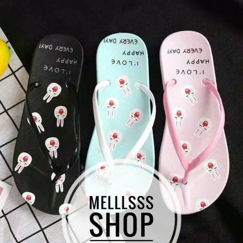 SANDAL JEPIT MOTIF KELINCI