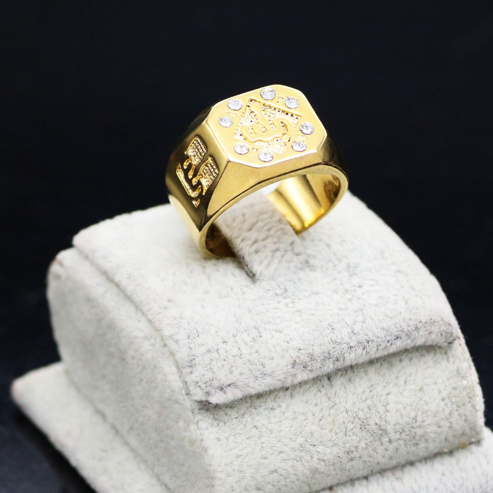 Hadiah Cincin Emas Yang Bisa Disesuaikan Bentuk Simpul Pita Berhiaskan Kristal/Berlian Imitasi