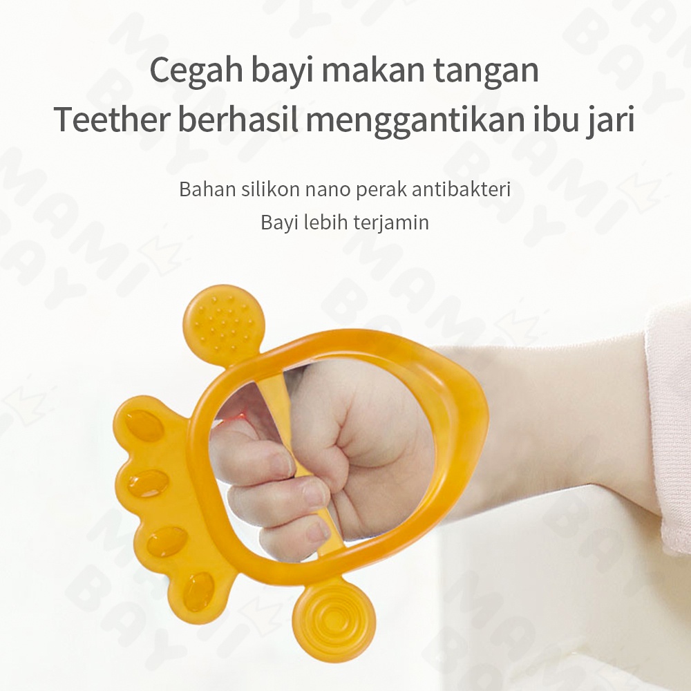 OKEYI Mainan gigitan bayi bentuk gelang teether bayi bahan silicone