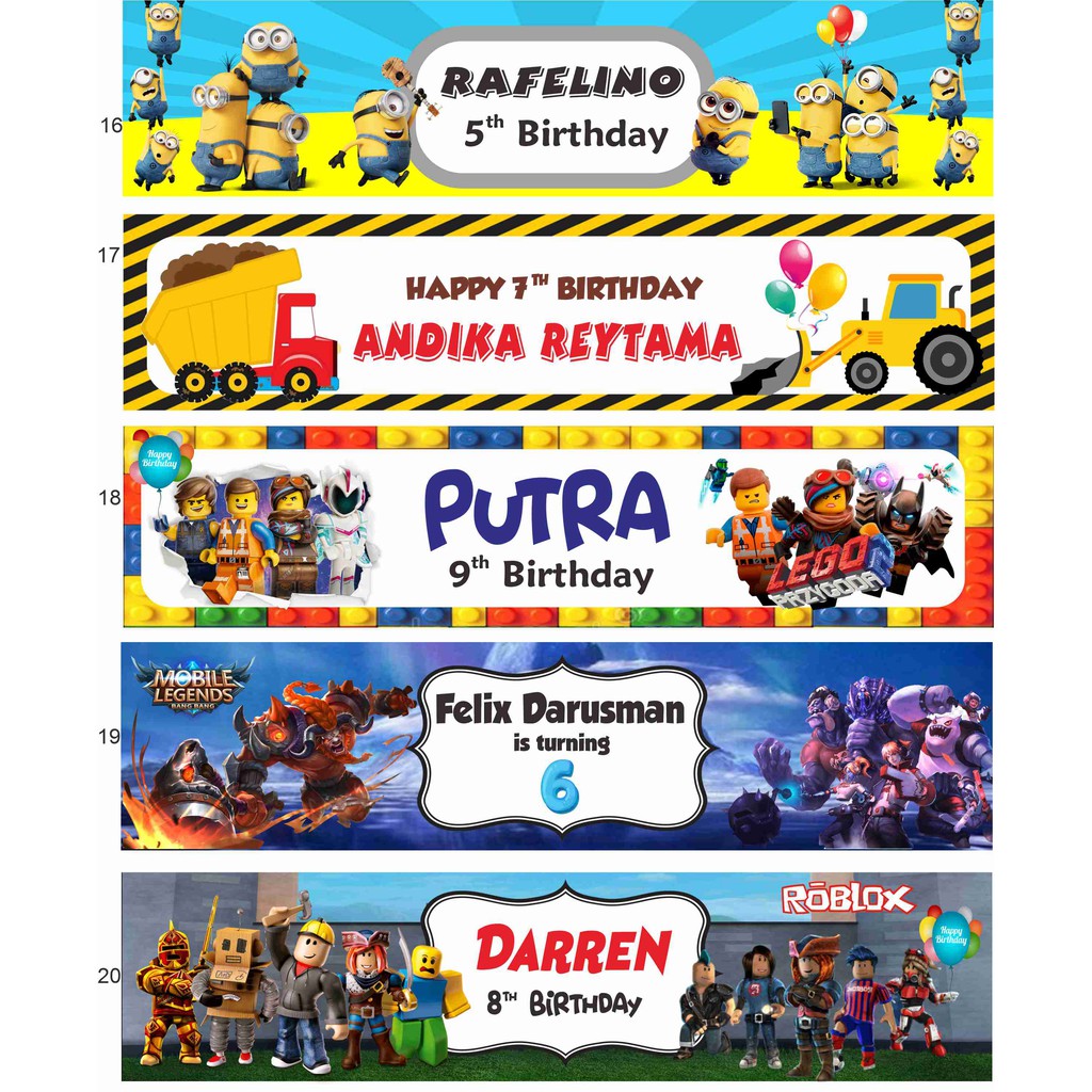 Plastik  Goodie Bag /Plastik Snack birthday/Label snack ulang tahun - Boy-3