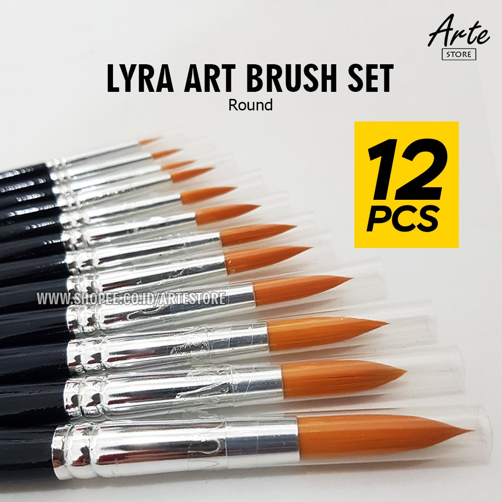 Kuas Lukis LYRA Bulat set isi 12 pcs