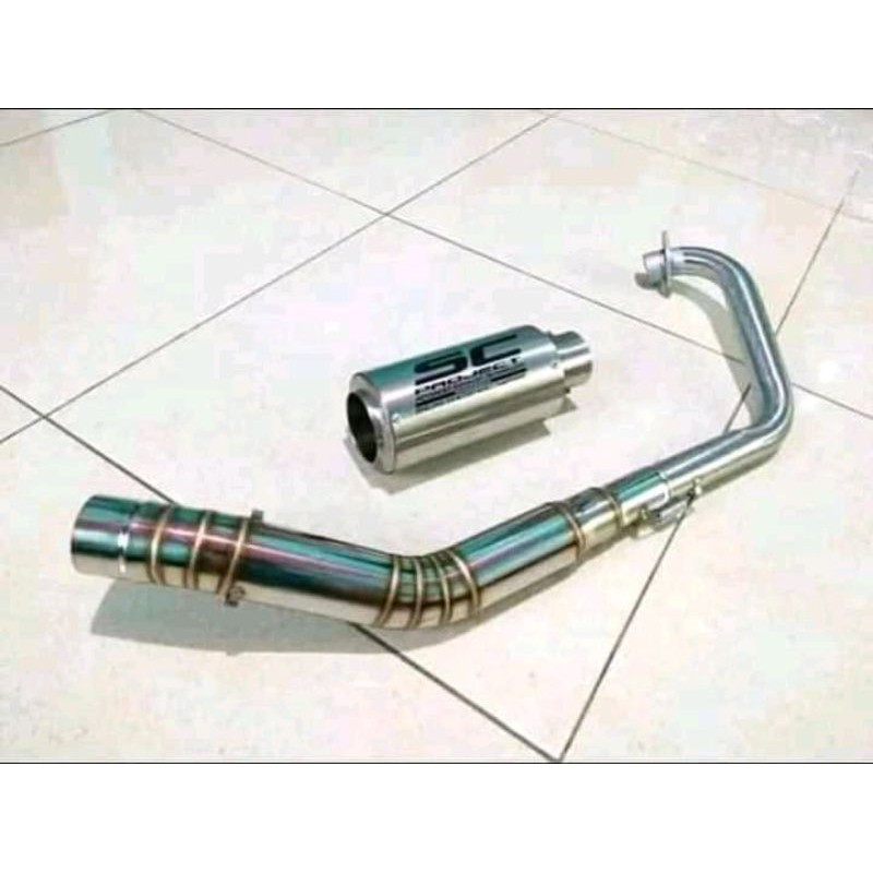 TERLARIS Knalpot Racing MX Vixion CBR150 CB150R GSXR Sonic Satria R15 Xabre-1