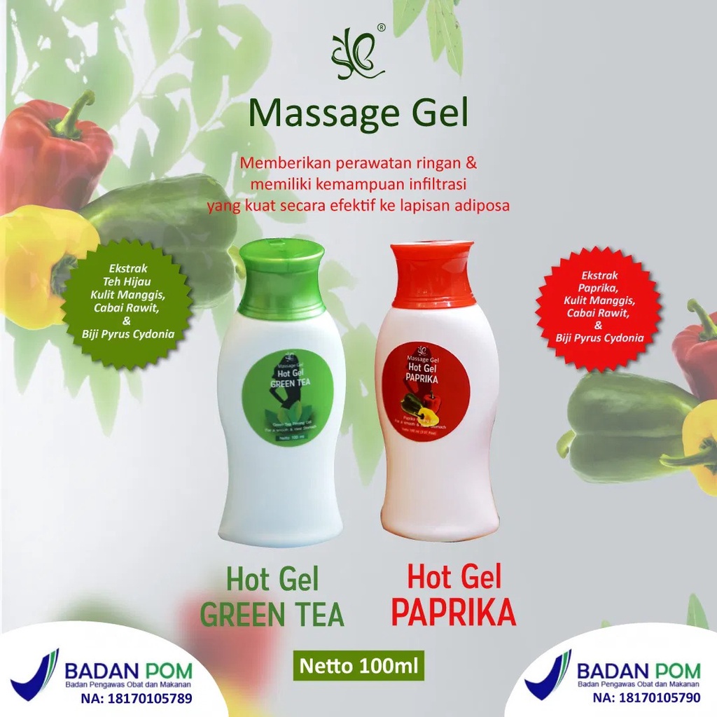 SYB Hot Gel Green Tea Paprika Penghilang Lemak Badan (BPOM) (VH)