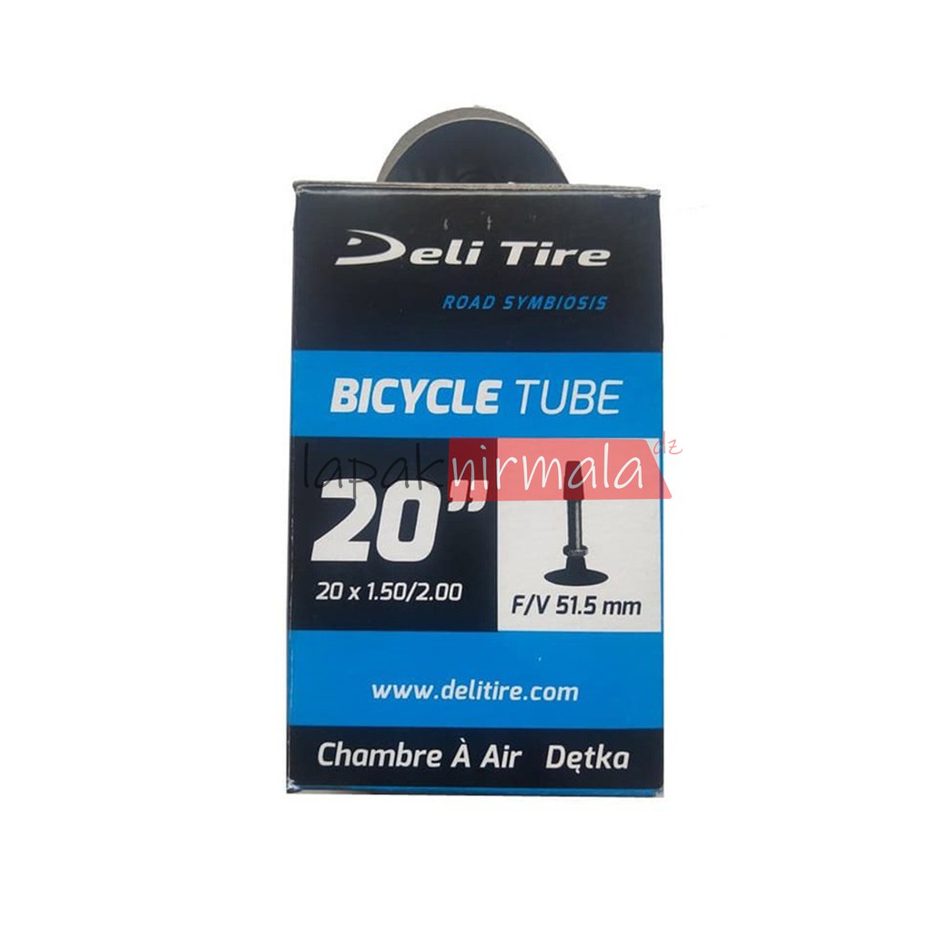 Ban Dalam 20 x 1.50/2.00 FV 51.5 mm Deli Tire Sepeda Lipat 20 Inch Murni Pentil Fresta Presta