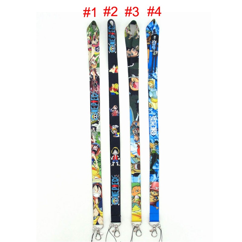 One Piece Tali Lanyard Leher Holder Kartu Id / Handphone Anti Jatuh Untuk Pelajar