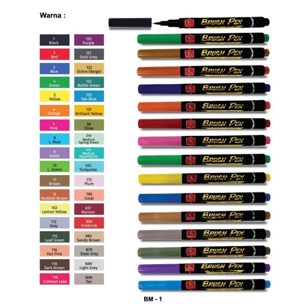 

kaligrafi-perlengkapan- snowman brush pen bm-1 / spidol kaligrafi part 2 - ochre beige
