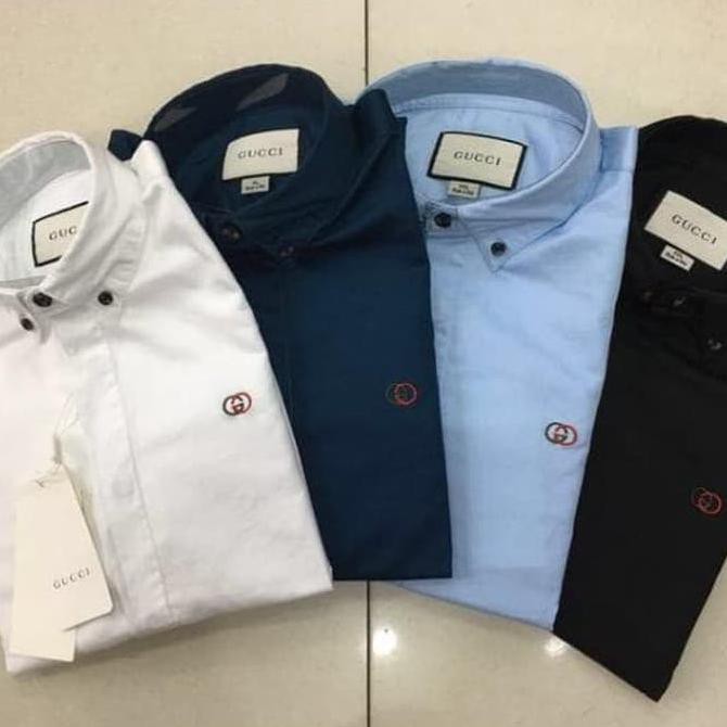 BIG SALE KEMEJA ABG PRIA KEREN- KEMEJA PANJANG PRIA GUCCI PREMIUM QUALITY / K007 ON SALE
