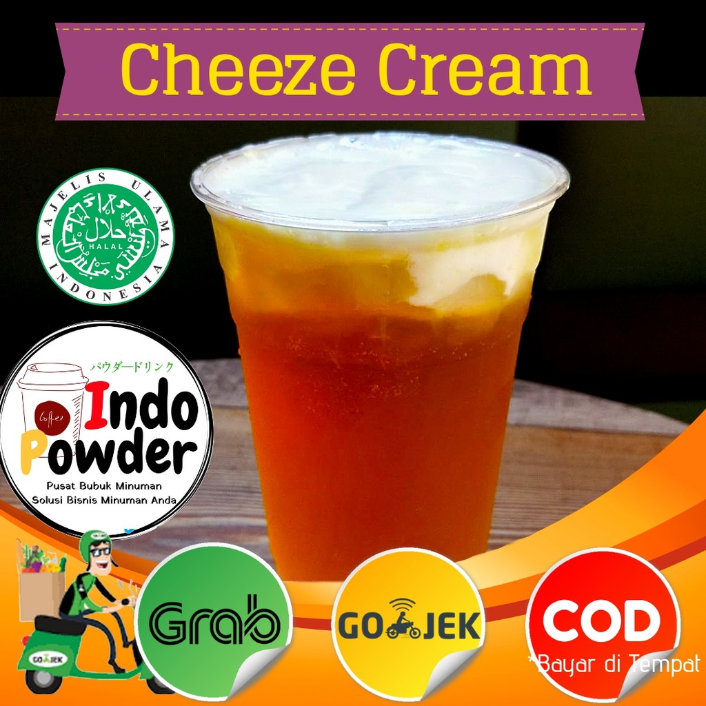 PREMIUM Topping Cream Cheese Tea 1 Kg / Cheese Tea Foam Powder / Cream Cheese 1Kg / Cream Cheese Tea