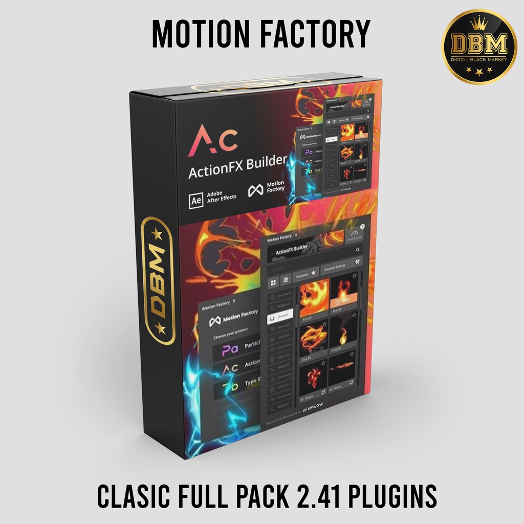 Motion Factory Clasic Full Pack 2.41 Plugins - Premiere Pro &amp; After Effect (Extension)