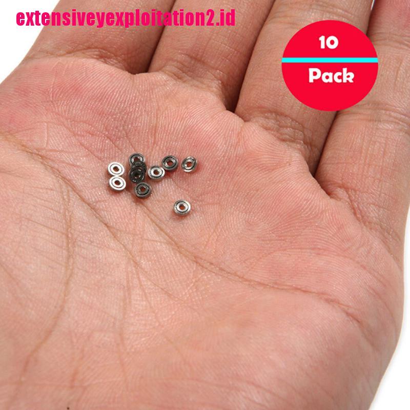 &lt; E2id &amp; &gt; 10pcs 681ZZ Miniatur Bola Bearing Metal Open Micro 1x3 X 1mm