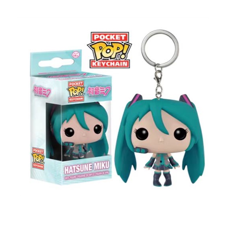 1pc Gantungan Kunci Funko POP Hatsune Miku Luna Alice Yazuko Bahan PVC Untuk Suvenir