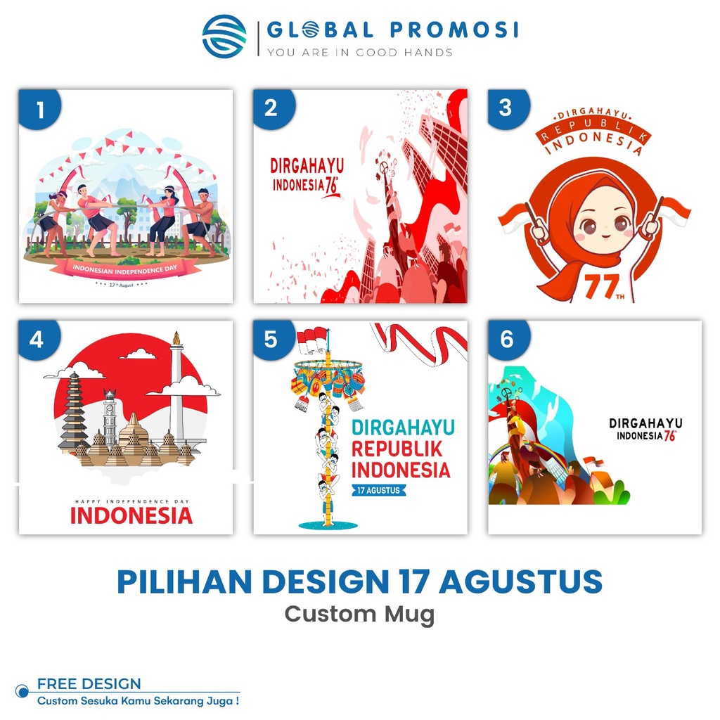 Pilihan Desain Tumbler Mug 17 Agustus Hari Kemerdekaan Indonesia