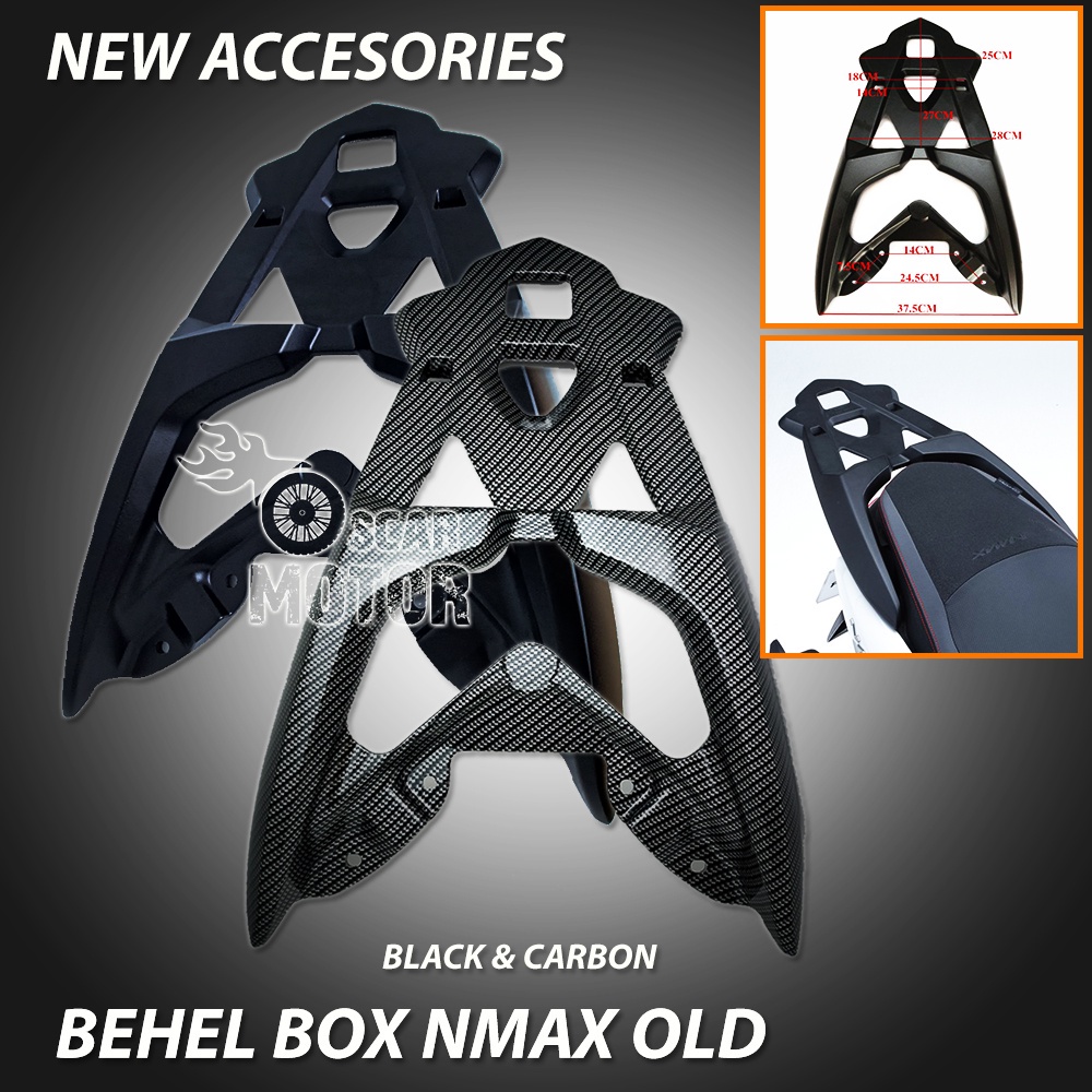 BREKET BOX NMAX OLD CARBON BAJA HITAM YAMAHA N-MAX MODEL BINTANG BEHEL motor