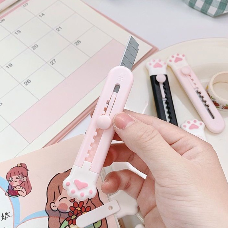 Creative Cute Cat Paw Series Utility Knife Student Mini Cartoon Paper Cutter
