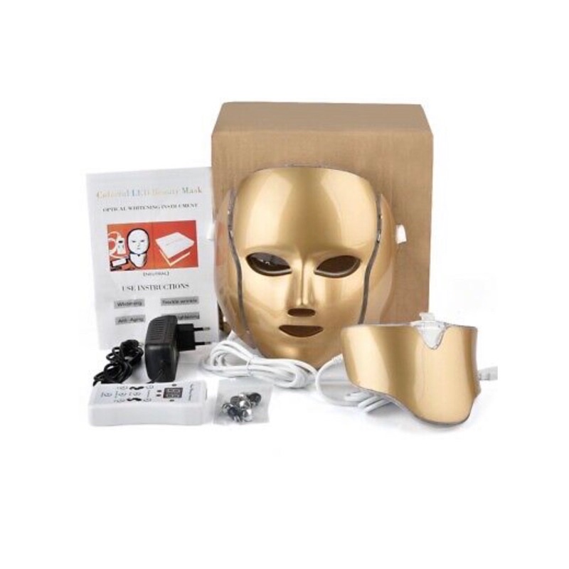 Topeng PDT 7 in 1 GOLD warna LED Mask 7 color Original Beauty Star sempurna setelah perawatan bbglow