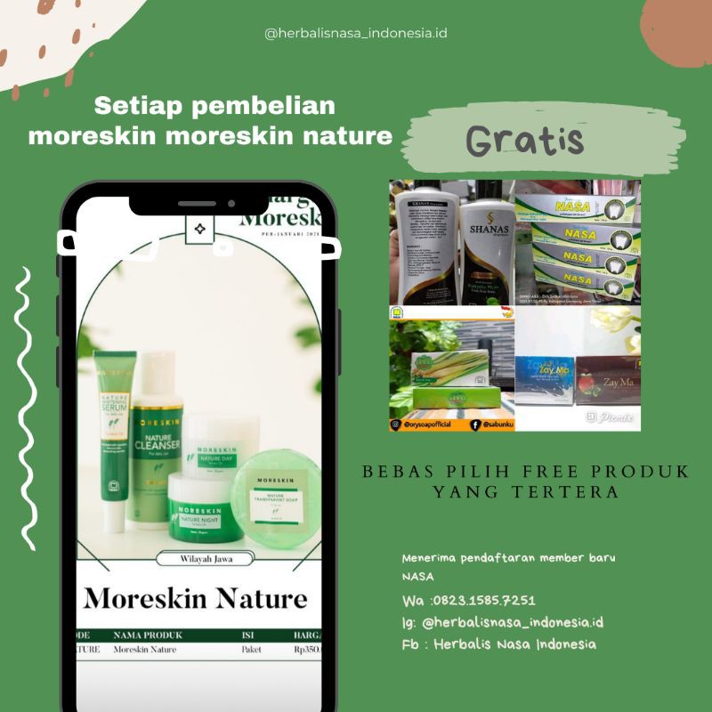 Paket Moreskin Nature / moreskin nasa