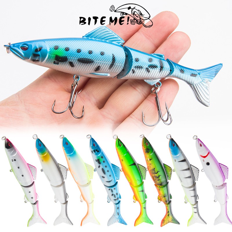 Plastic Bait relix nusantara Umpan Ikan Alat Pancing Heavy Sinking Minnow 13cm/18g Kail Pancing Alat Pancing Murah Umpan Mancing Umpan Mancing Multi-Section 3-Segment Umpan Pancing Buatan Umpan Pancing