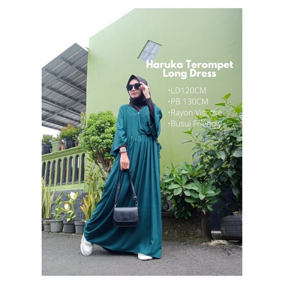 Daster Jumbo Haruka Longdress Ld120cm Bahan Rayon Viscose//Gamis Jumbo super adem lembut//jumbo longdress