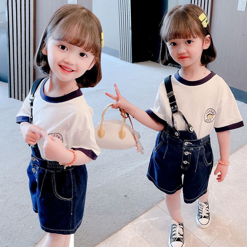 Promo !! Setelan baju anak perempuan / setelan tacome out playsuit ukuran 4-7tahun / Setelan import trendy