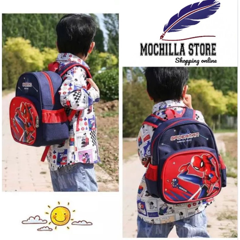 Tas Sekolah Anak TK - SD Karakter Spyderman Tas anak Laki-laki Backpack Tas Ransel Anak MochilllaStore  Tas Kekinian Tas Unique Model Baru