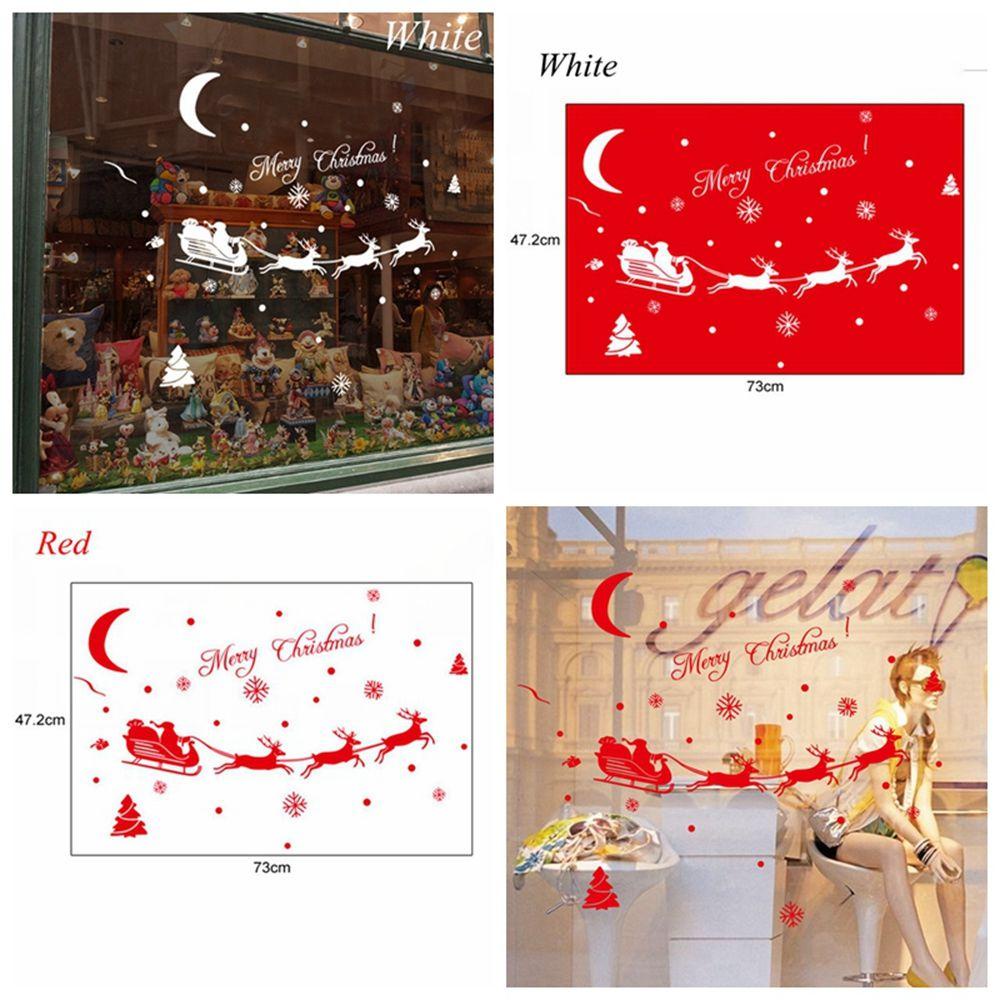 Festival Stiker Jendela Toko SOLIGHTER Hot Sale Removable Elk Wallpaper Dekorasi Rumah