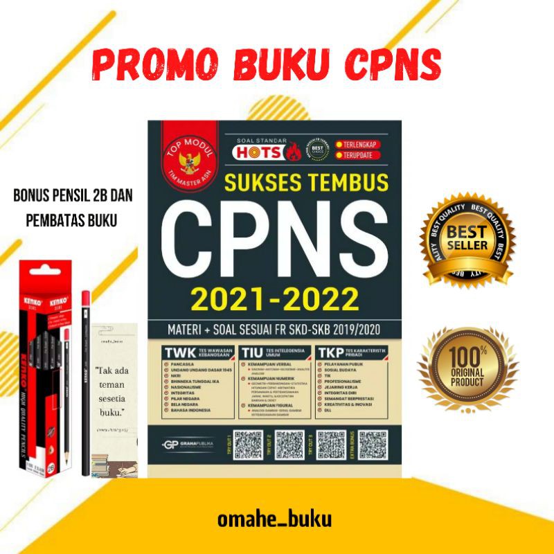 BUKU CPNS 2021-2022 | SUKSES TEMBUS CPNS 2021-2022 TERLENGKAP DAN TERUPDATE