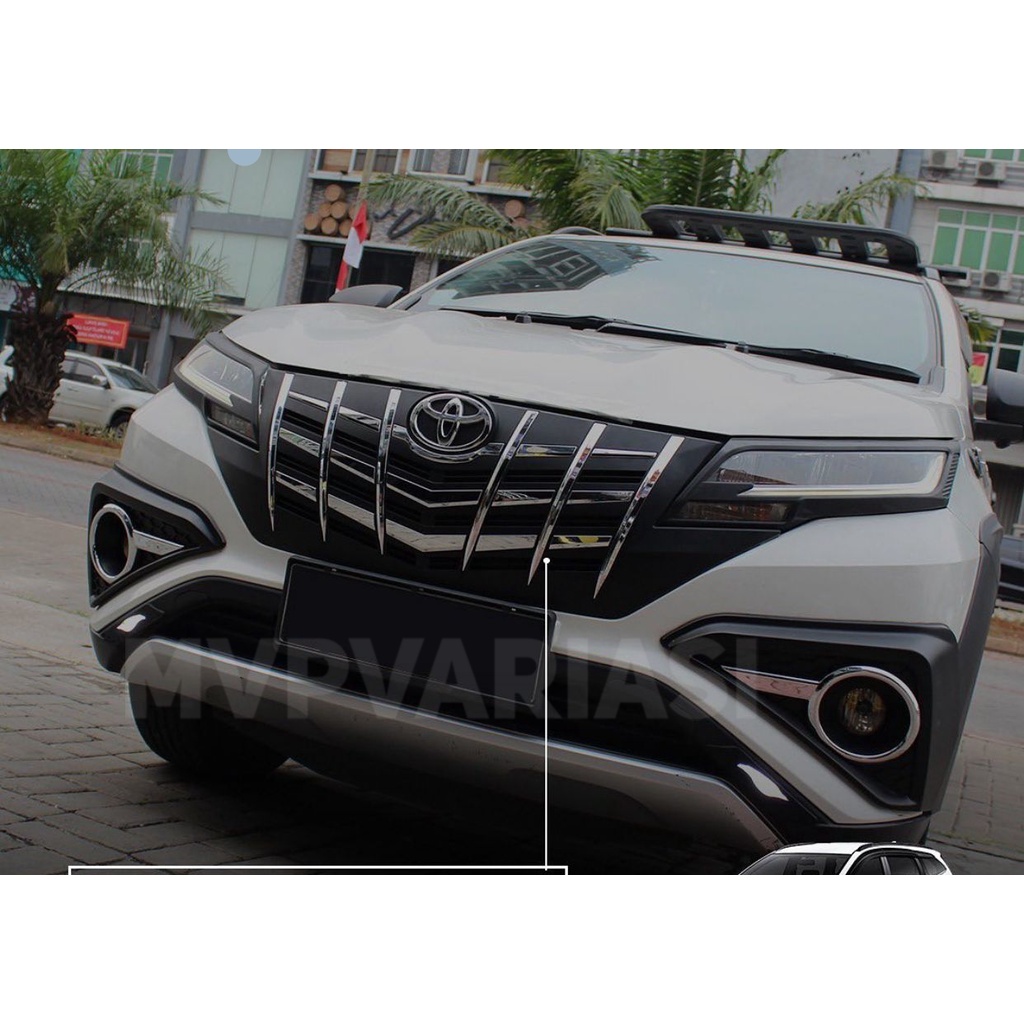 Gril Grill Front grille cover alphard rush terios 2018 2020 2021 Doff lis chrome jsl
