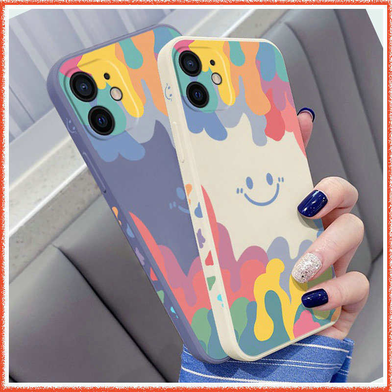 Casing Silikon Motif Smiley Untuk iPhone 13 Pro MAX 12 Pro MAX 11 Pro MAX X XS MAX XR 7 Plus 8 Plus