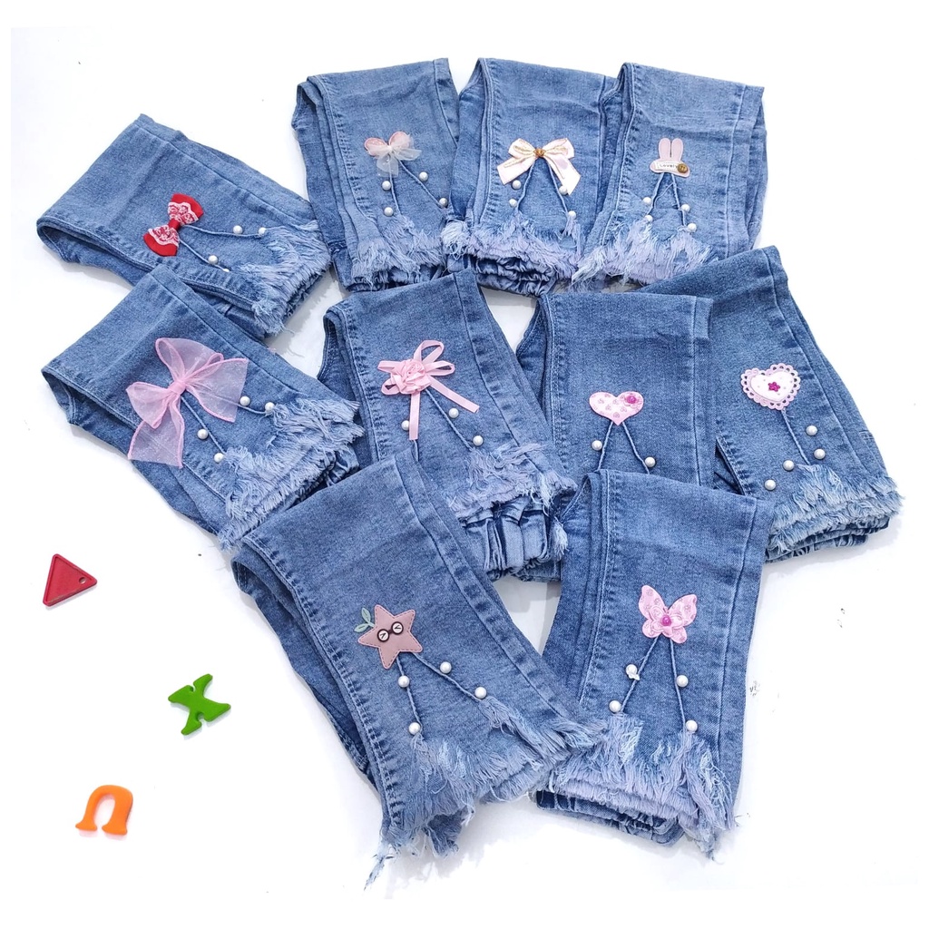 Celana Panjang Jeans Import Anak Perempuan Cewek 2-6 Tahun Mutiara Rawis