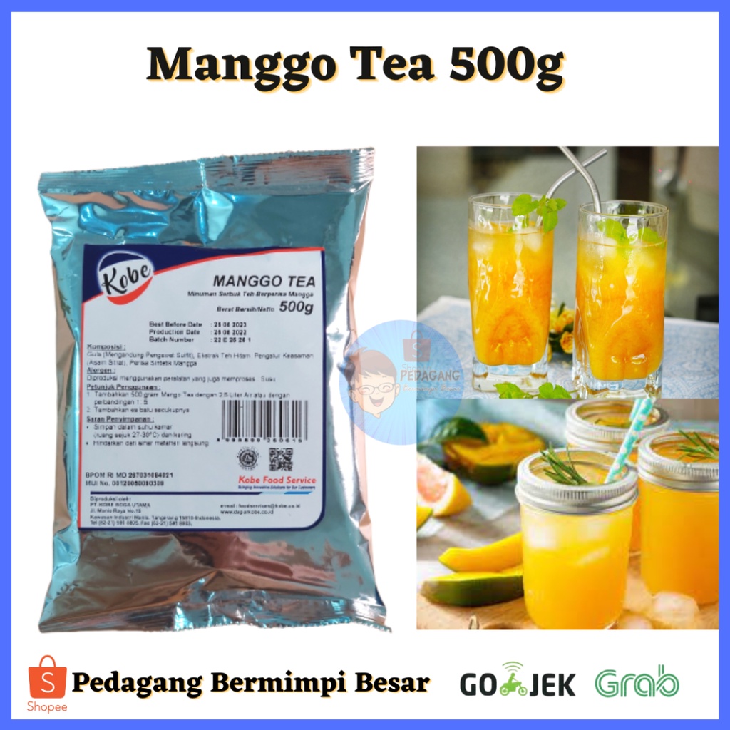 Kobe Manggo Tea 500gr | Minuman Rasa Mangga | Manggo Tea