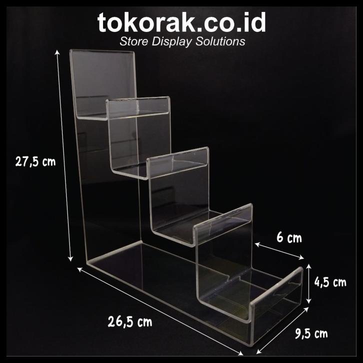 

Acrylic Tas 4 Susun Akrilik Asli Mika Stand