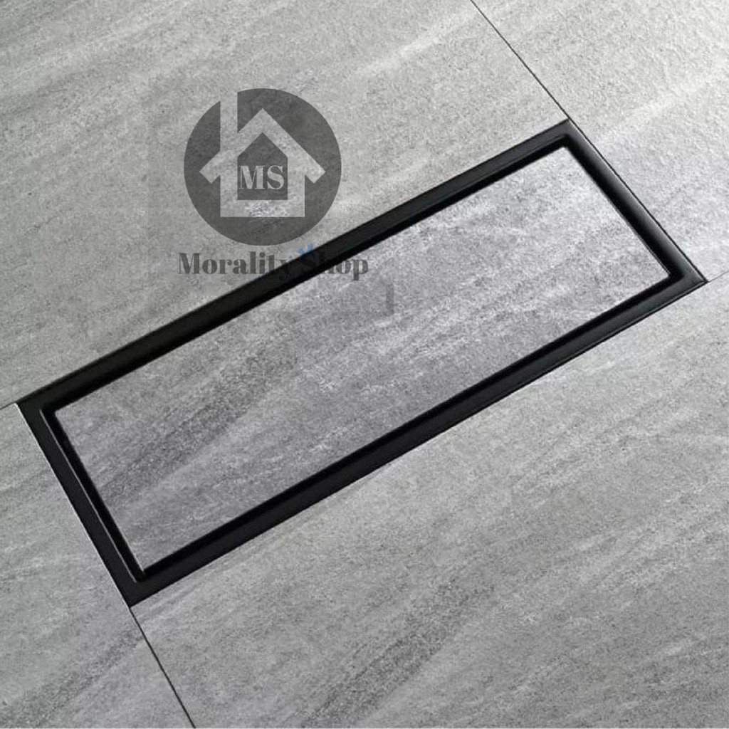 Saringan Got 30cm Stainless 304 Minimalis Hitam T93/F92 - Smart Drain Floor Tile Drain BLack