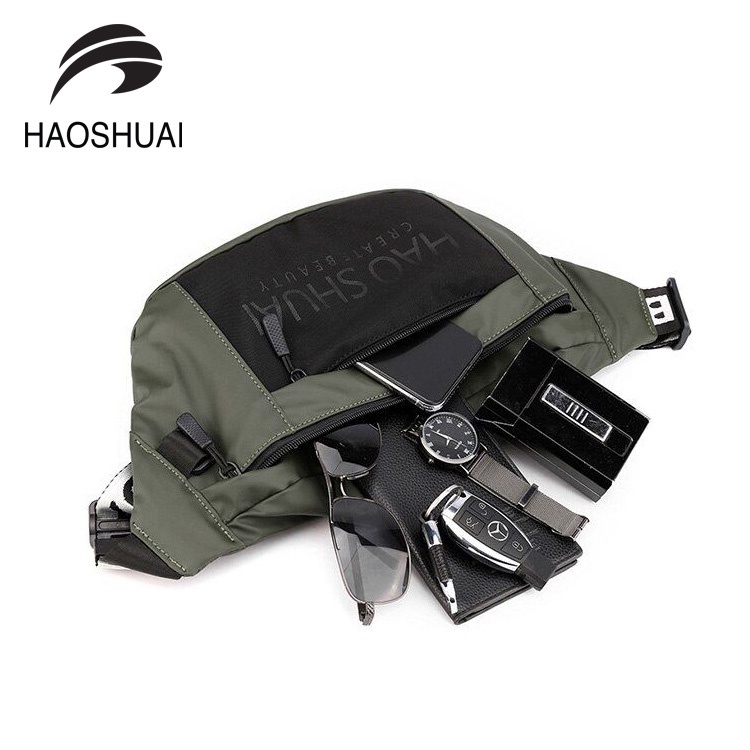 HAOSHUAI 1100-19 Tas Selempang Dada Pria Waistbag Anti Air Premium WK-SBY