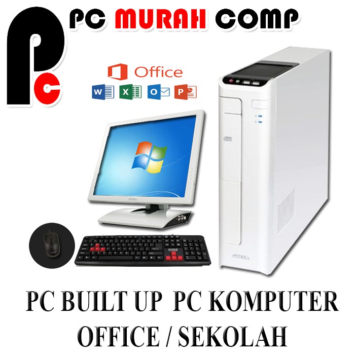 PC KOMPUTER PC BUILT UP SLIM ATEC MONITOR 17INCH