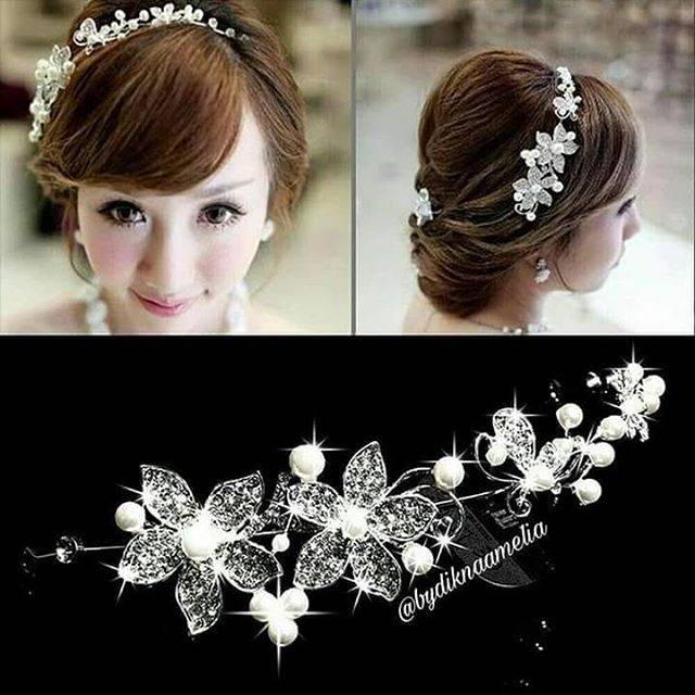 Mahkota hijab bandana crown bridal hiasan  rambut  aksesoris 