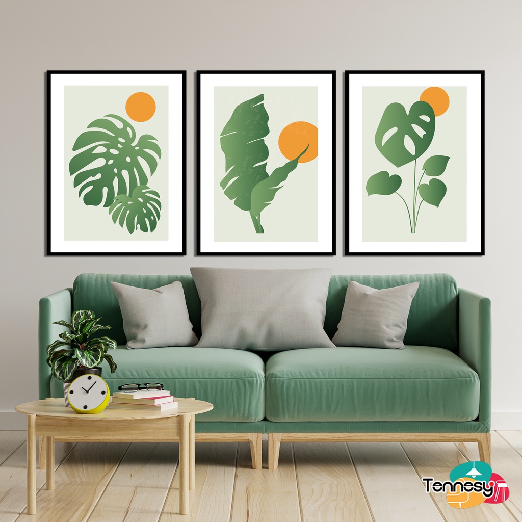 TENNESY HIASAN DINDING ABSTRAK MONSTERA TANAMAN PLANT WALL DECOR 15x20CM PAJANGAN KAYU POSTER DEKORASI DINDING KAMAR TIDUR RUMAH