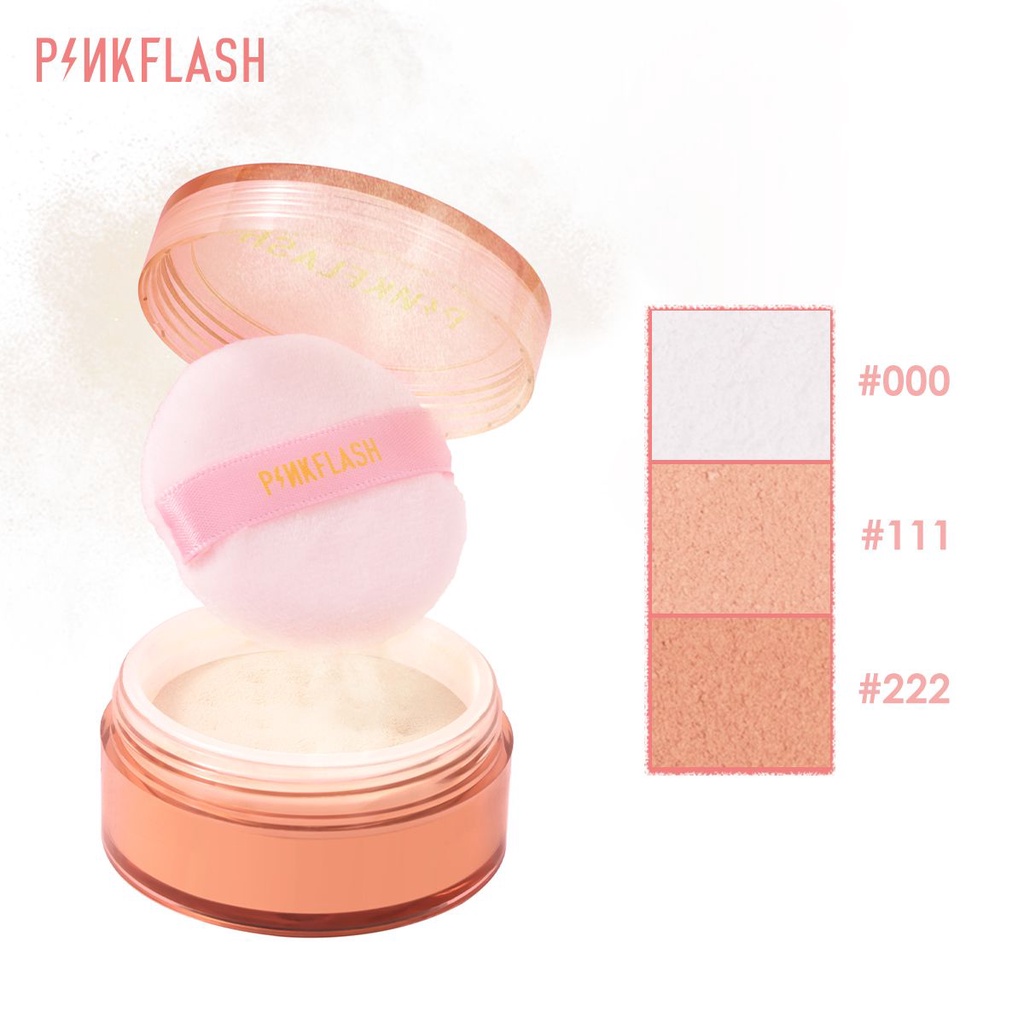 PINKFLASH Lasting Matte Loose Powder / OhMySelf Oil Controler Loose Setting Powder / Pinkflash Bedak Tabur