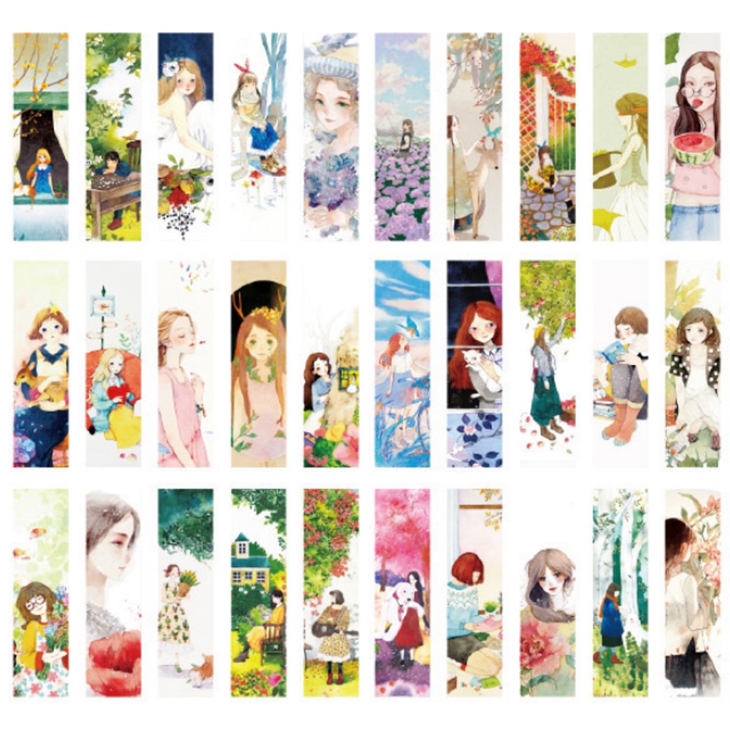 

[PER BOX] Pembatas Buku / Paper Bookmark Girl