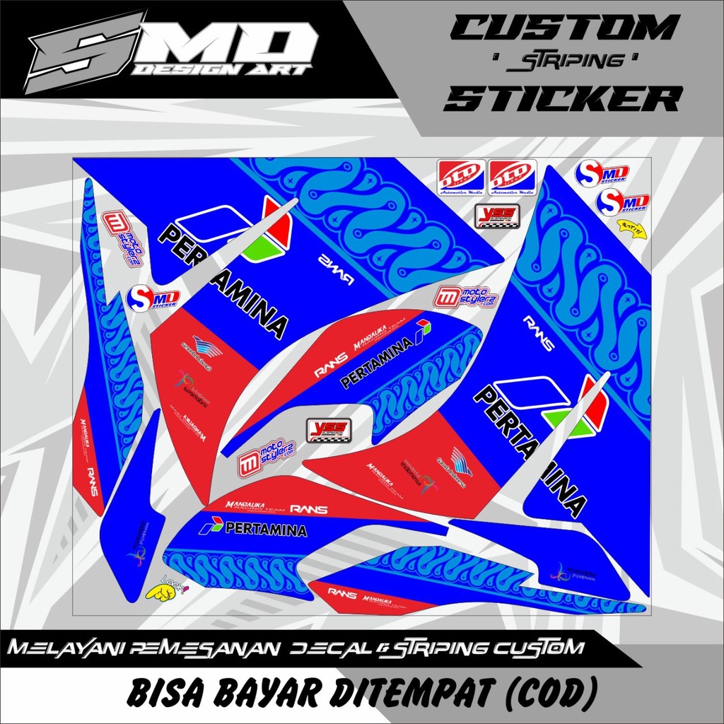 STRIPING STICKER VARIASI CBR K45A LOKAL 2015 MANDALIKA