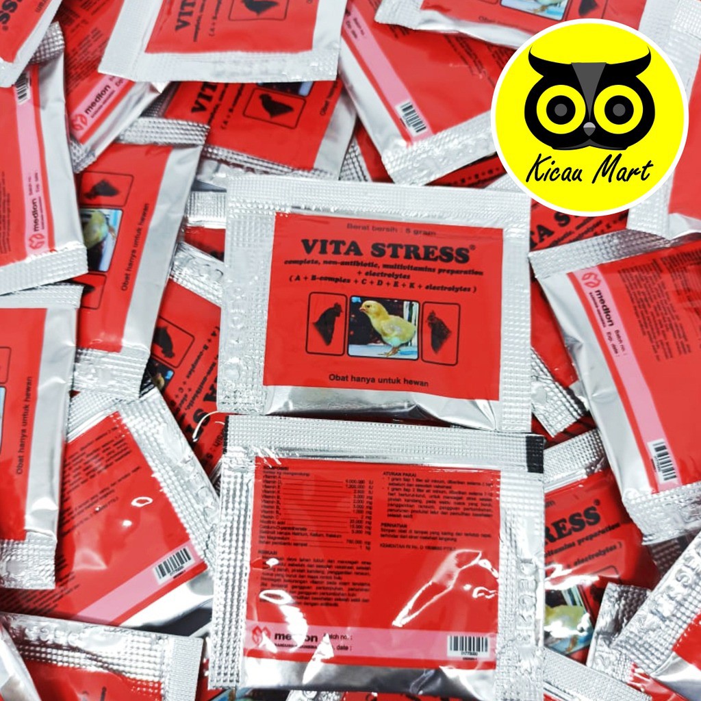 VITA STRESS VITAMIN AYAM BURUNG UNGGAS VITASTRES VITASTRESS VITA STRES MULTIVITAMIN HEWAN VTSTR