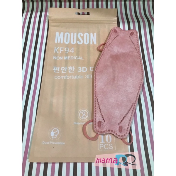 Masker Mouson KF94 warna pink nude