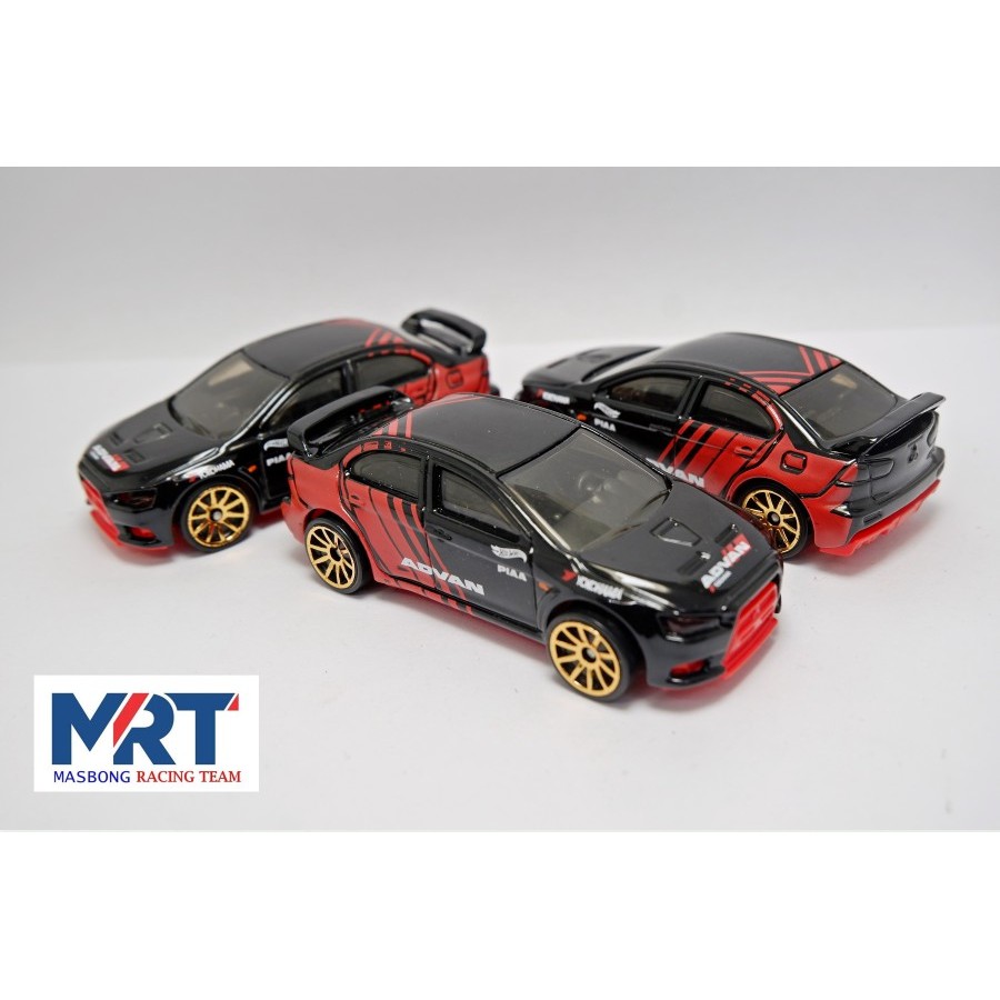 HOTWHEELS LANCER EVO ADVAN - FACTORY UNRIVET