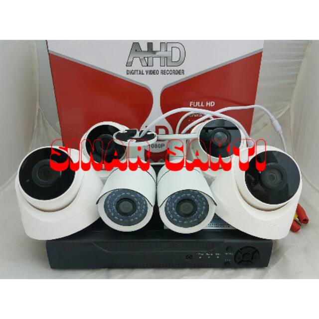 PAKET CCTV 8CH 6 CAMERA 4MP 1080P FULL HD HDD 1TB ( KOMPLIT )MURAH GARANSI