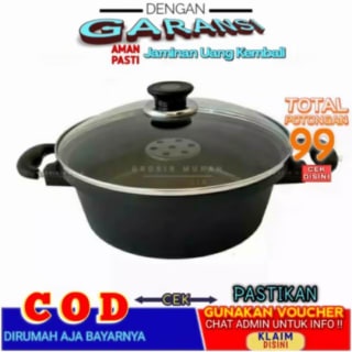 NUPON Cetakan Kue Bolu Panggang Kukus BAKING PAN Loyang Bulat 28 Cm Teflon Anti Lengket