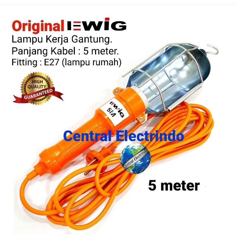 Lampu Kerja Gantung EWIG 5 Meter E27.