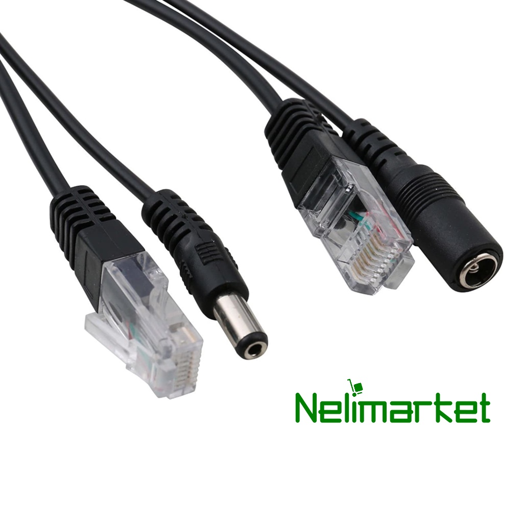 PoE - Power over Ethernet Splitter Injector Cable Router Wi-Fi CCTV Male Female Passive/Kabel Sepasa