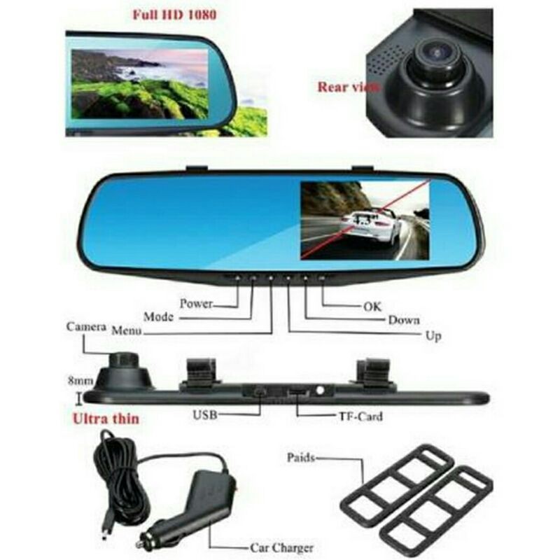 Car Camera Spion 2,8" Vehicle Blackbox DVR
