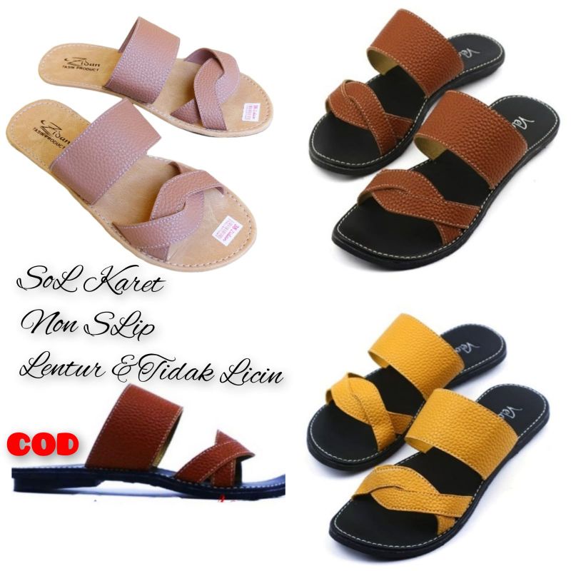 Sandal Papirut Wanita Kepang Bisa COD