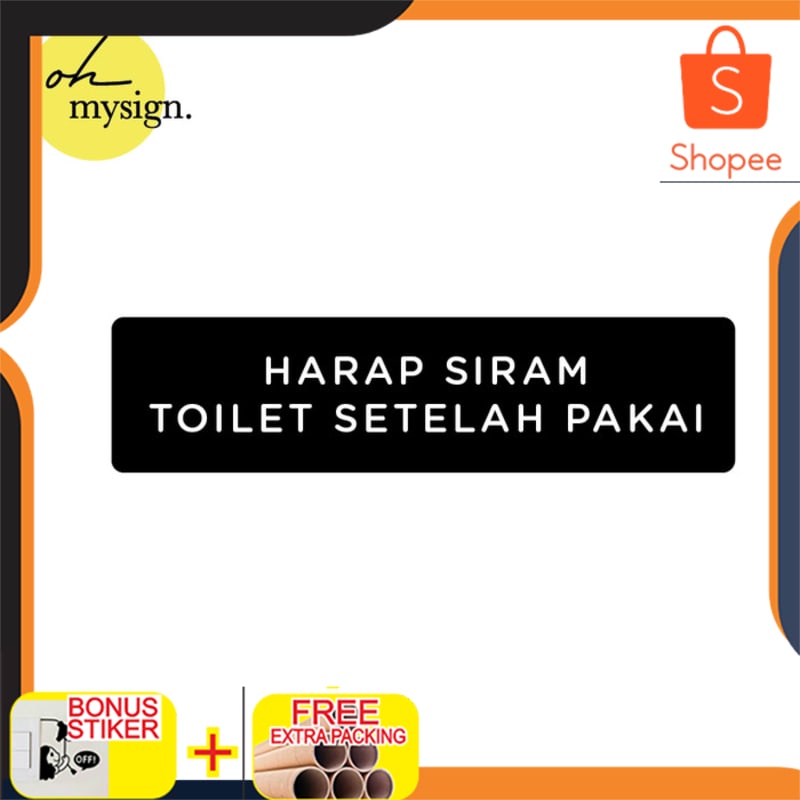 

Grosir Sign Toilet Printed | Signage Akrilik Harap Siram Toilet | Papan Label Keren